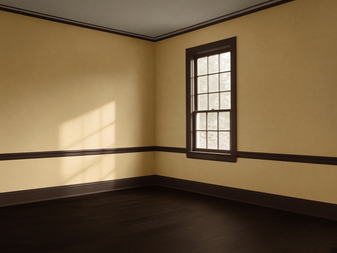 Interior parlor after a full paint reset